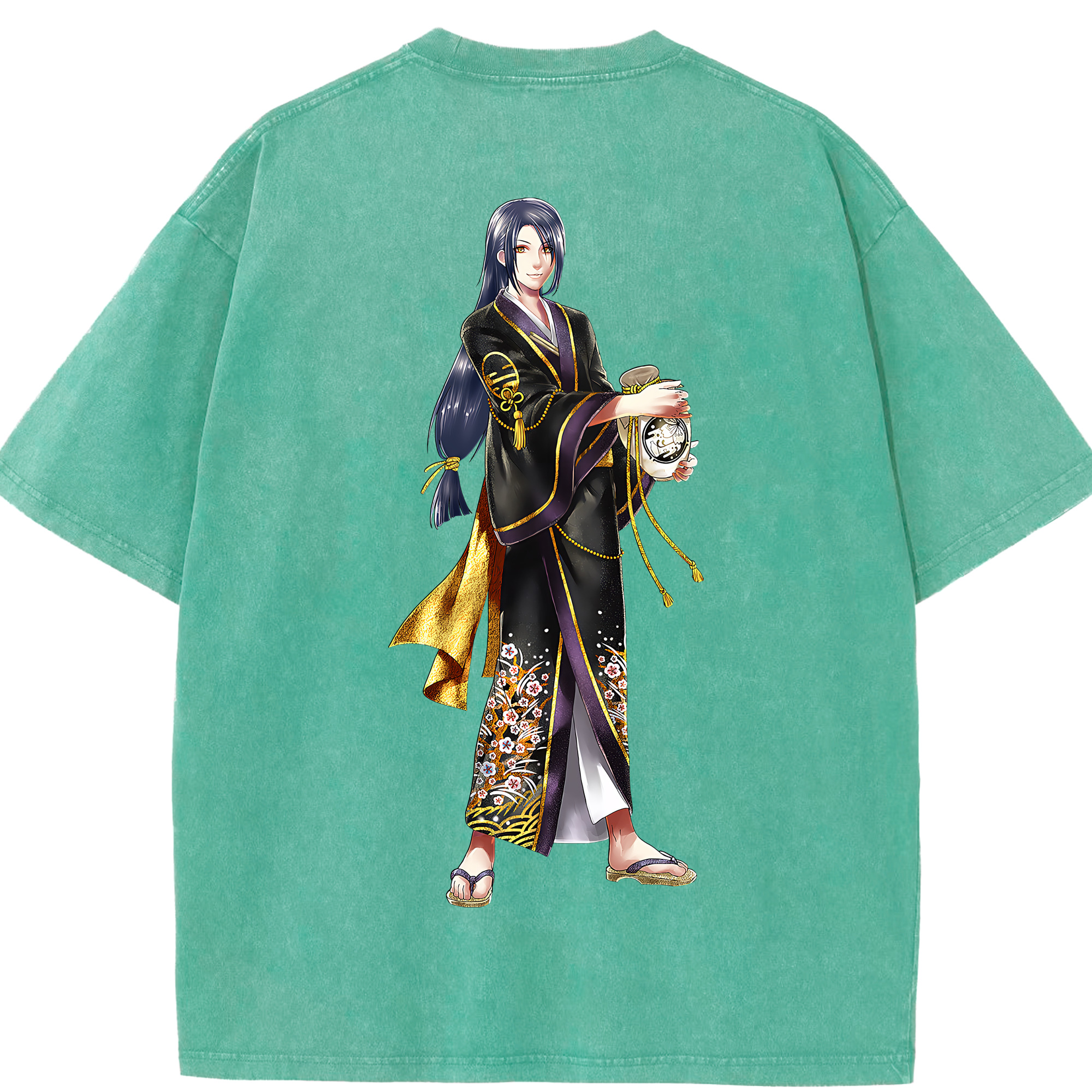 （画像用） 刀剣乱舞 Touken Ranbu 綿100% ヴィンテージ風 半袖Tシャツ（背面プリント）